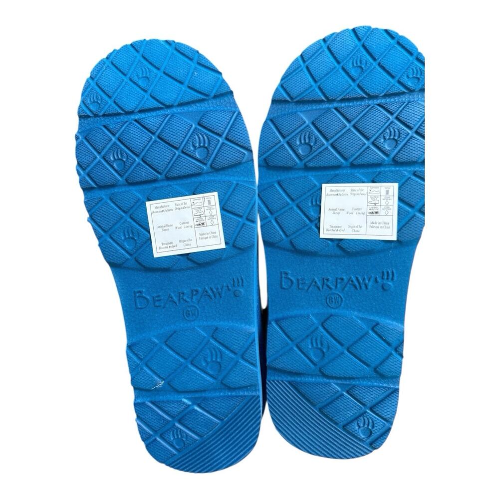 BEARPAW Portia Sequined and Suede Mules Mermaid Blue New In Box Size 8 Wide - Picture 7 of 7